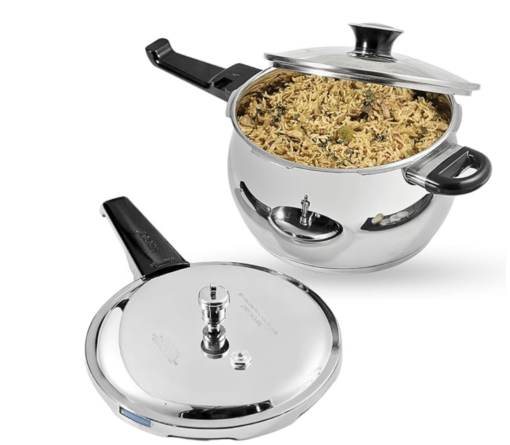 Vinod Splendid Plus Stainless Steel Pressure Cooker Outer Lid 3.5 Litre | SAS Bottom Handi Cooker | Extra Glass Lid | Induction and Gas Base | ISI and CE certified | 2 Years Warranty - Image 2